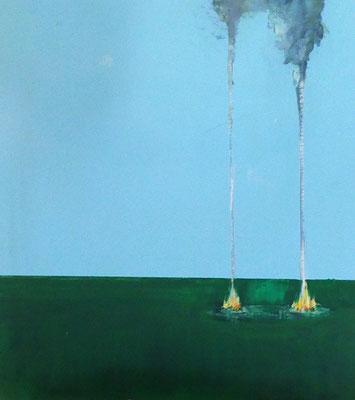 sans titre. Acrylique/bois. 26/24cm. collection privée