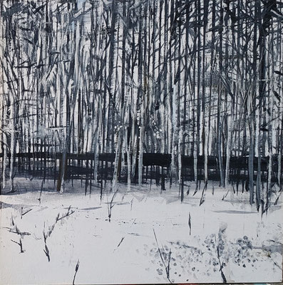 s.titre.huile et acrylique/bois.35/35cm. collection privée