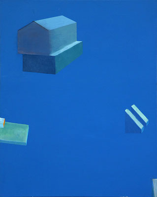 Cubes. huile et acrylique/toile. 100/80cm