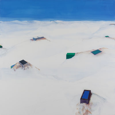 Montagnes. huile et acrylique/toile.200/200 cm . 2016