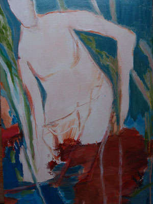 Badende, Acryl auf Leinwand, 70x50