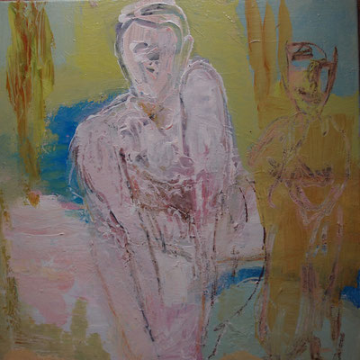 ohne Titel, Mischtechnik auf Leinwand, 50x50