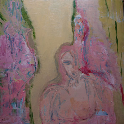 ohne Titel, Mischtechnik auf Leinwand, 50x50