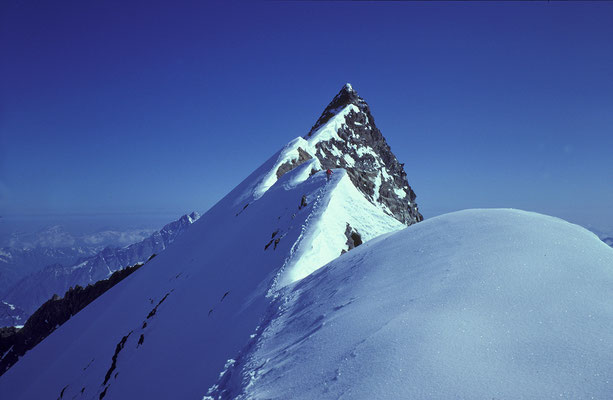 Nordend (Monte Rosa) vom Silbersattel (1986)