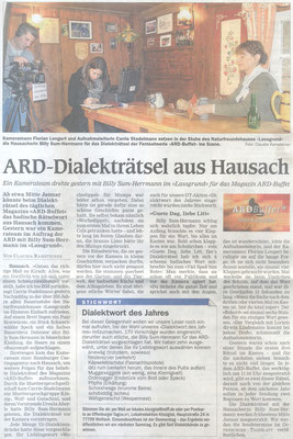 ARD-Dialekträtsel aus Hausach, OT 09.Dezember 2013