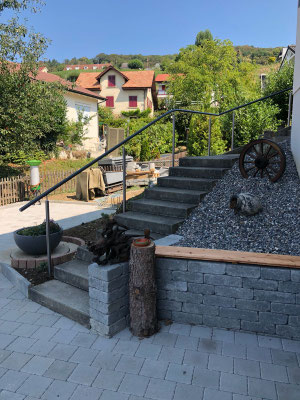 Aluminium-Handlauf aussen, Hammerschlag, Klingnau