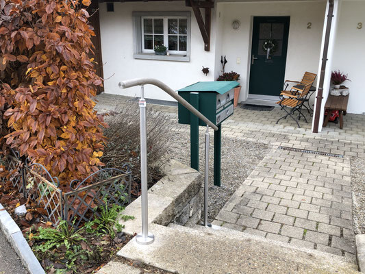 Aluminium-Handlauf aussen, Eiche, Berikon