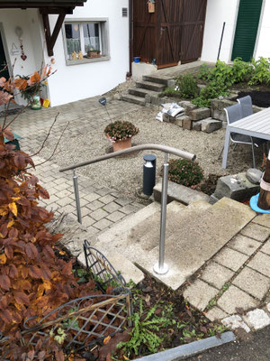 Aluminium-Handlauf aussen, Eiche, Berikon