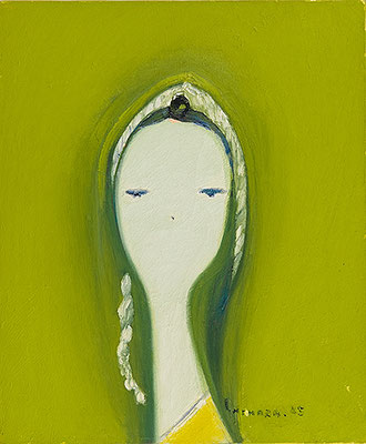 髪飾り Hair Ornament, 1985, 72.7 x 60.6 cm Oil on canvas