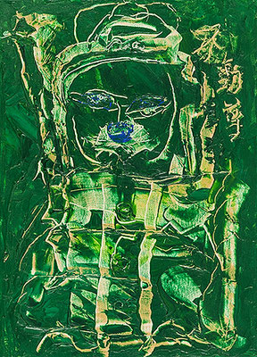 不動尊 Acala, 2018, 33.3 x 24.2 cm Acrylic on canvas