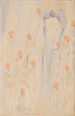 麗花 Beautiful Flowers, 1982, 41 x 27 cm Oil on canvas