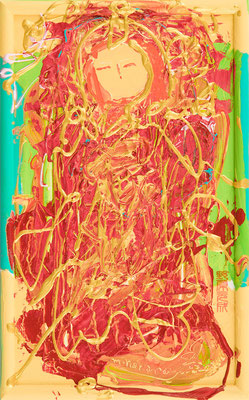 女神様38 Goddess 38, 2009, 48.2 x 30.1 cm Acrylic on canvas