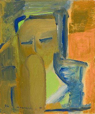 蓮華の舞 Lotus Dance, 1986, 45.5 x 38.2 cm Oil on canvas