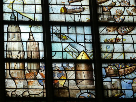 Sint Janskerk - Buntglasfenster aus dem 15. Jhdt.