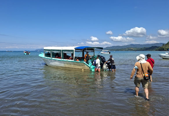 Ankunft in Agujitas, Bahía Drake