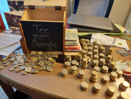 allabendliches Spendenzählen