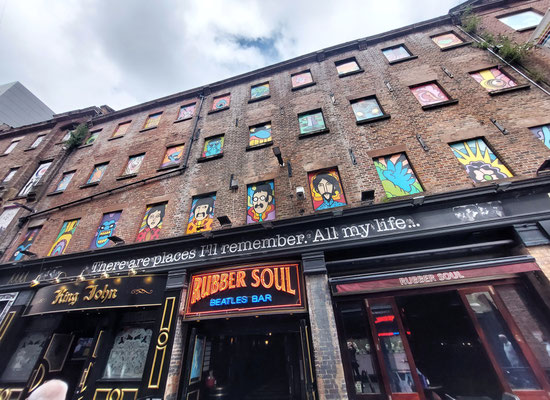 Mathew Street - heute ist die ganze Straße eine Hommage an die Beatles