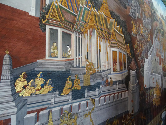 riesige Wandgemälde im Königspalast