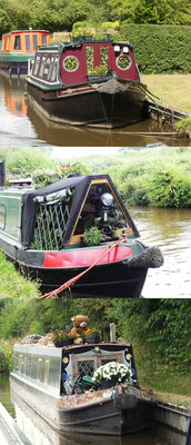 Bootseigner machen sich viel Mühe, ihre Boote hübsch zu machen - manche haben den ganzen Kräutergarten vorne drauf, andere das Dach vollgestapelt mit Feuerholz für den Kamin