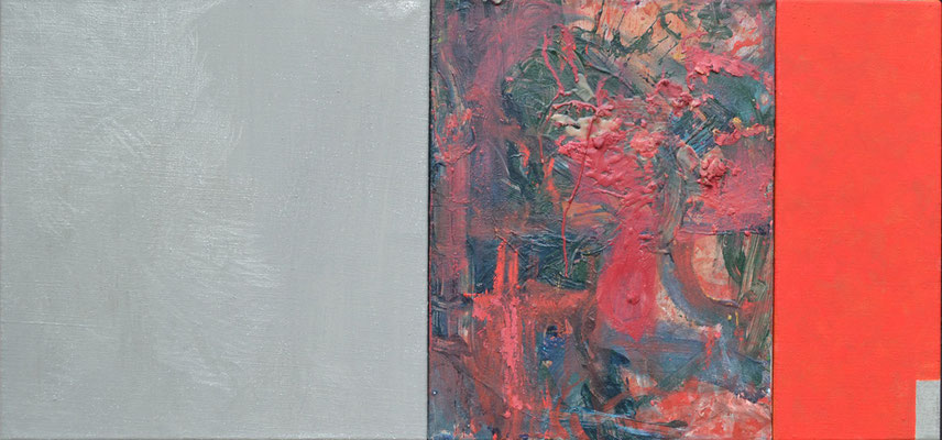 "Silber-Lounge", 50 x 110 cm, Mischtechnik, 2013