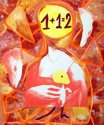 collage on hardboard, resin lacquer mixture coating, proprietary technique, 33x27,5 cm