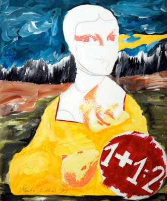 collage on hardboard, resin lacquer mixture coating, proprietary technique, 33x27,5 cm