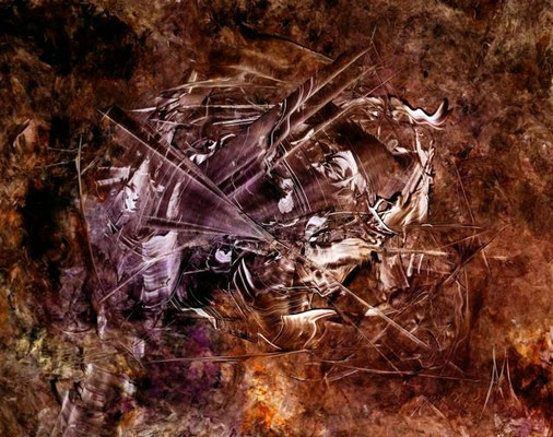 oil on hardboard,  resin lacquer mixture coating, proprietary technique, 55x69 cm