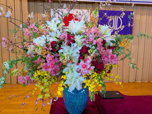 ￥25000　123x134x42入学式演台花