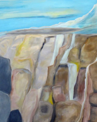 Wasserfall, Acryl auf Leinwand, 100x80 cm