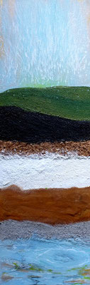 Geysir, Acryl auf Leinwand, 60x20 cm