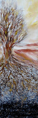 Der Winterbaum, Acryl auf Leinwand, 60x20cm