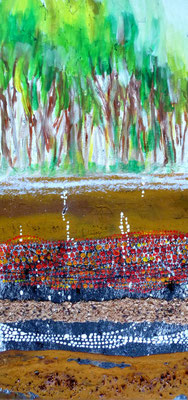 Wachstum, Acryl auf Leinwand, 60x30cm