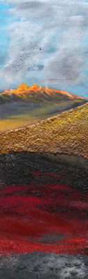 Feuerland, Acryl auf Leinwand, 60x20 cm
