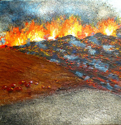 Island V, Acryl auf Leinwand, 30x30 cm
