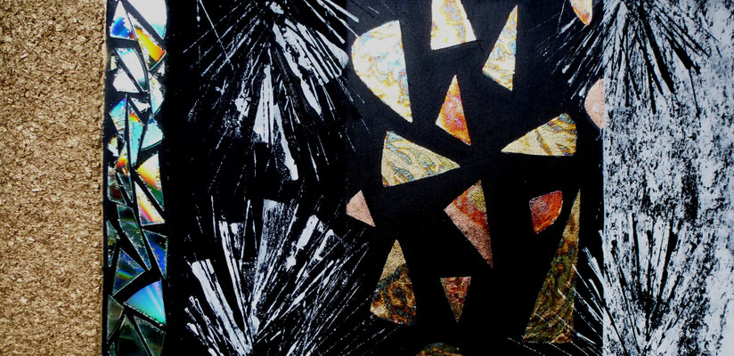 Secret Messages III, Acryl auf Leinwand in Mischtechnik, 40x60 cm