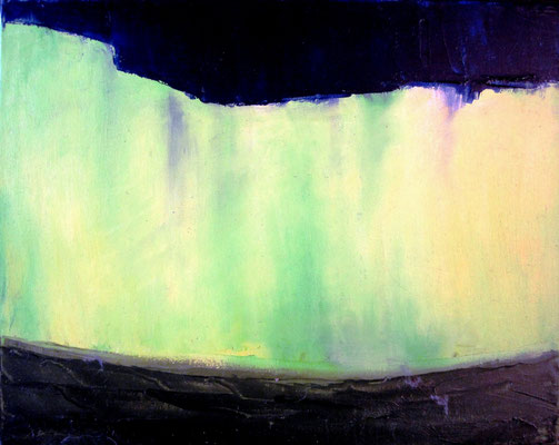 Nordlicht, Öl auf Leinwand, 24x30 cm