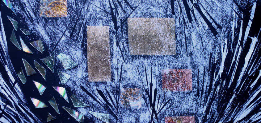 Secret Messages II, Acryl auf Leinwand in Mischtechnik, 40x60 cm