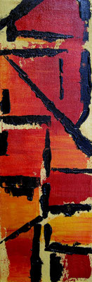 El Tigre, Acryl und Sand auf Leinwand, 60x20cm