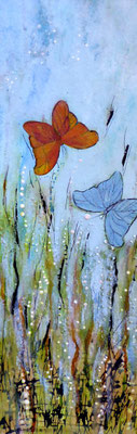 Schmetterlinge, Acryl auf Leinwand, 60x20cm