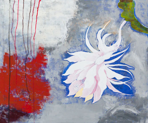 2013年「花を喰う人」60.5cm×72.5 油彩とアクリルガッシュ