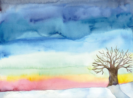 2020年「Winter of greenridge」　水彩