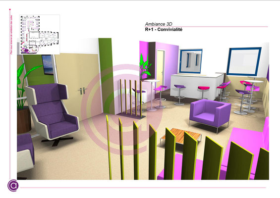 3D d'un espace convivial