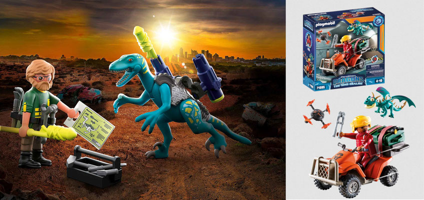 Playmobil - Deinonychus & le quad de Phil