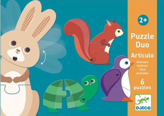 Puzzle duo articulo "Animaux"