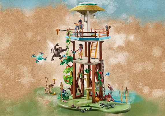Playmobil Wiltopia - La tour de recherche avec boussole