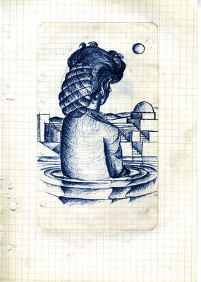  Tagebuchblätter 1965, Kugelschreiber auf Papier, 29 x 21 cm