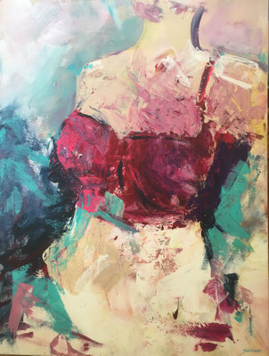 Bustier, Acryl auf Leinwand, 60x80