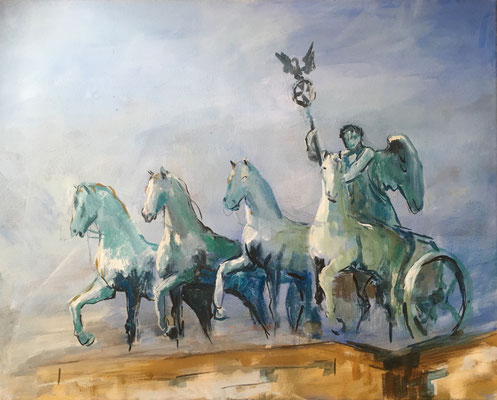 Quadriga, Acryl auf Leinwand, 40x50cm