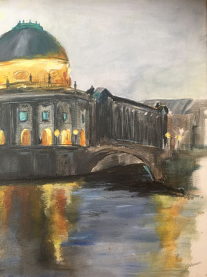 Bodemuseum, Acryl auf Leinwand 30x40cm