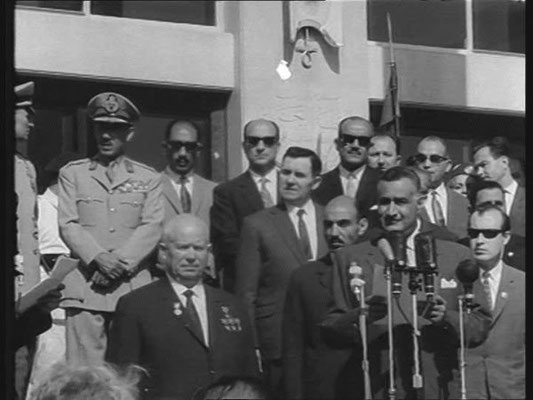 Nikita Chruschtschow 1964 auf Staatsbesuch bei Gamal Abdel Nasser in Ägypten